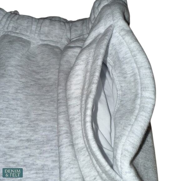 SKIMS Cotton Fleece Classic Straight Leg Pant Light Heather Grey Lounge NEW - Picture 8 of 10